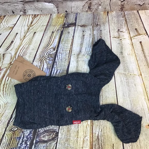 Levi's Strauss Co. Limited Edition Stonewash Blue Pocket Body Suit Pet Pajamas - Picture 3 of 10